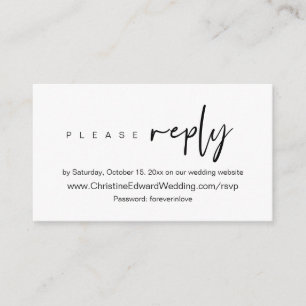 Wedding Invitation Online RSVP, Casual Themed Card