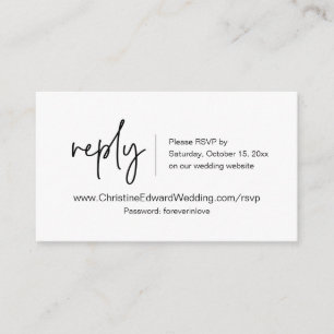 Wedding Invitation Online RSVP, Casual Themed Card