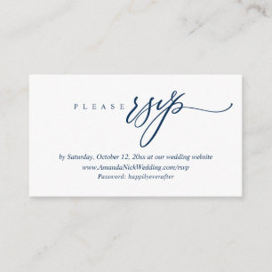 Wedding Invitation Online RSVP, Modern Script Card