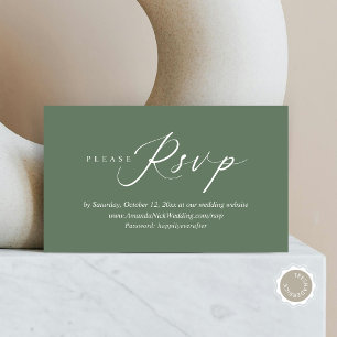 Wedding Invitation Online RSVP, Modern Script Card