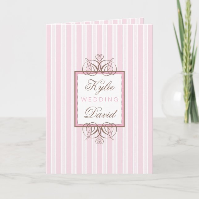 WEDDING INVITATION :: paris stripe (Front)