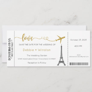 Wedding Invitation, Paris Wedding Invite, Love Invitation