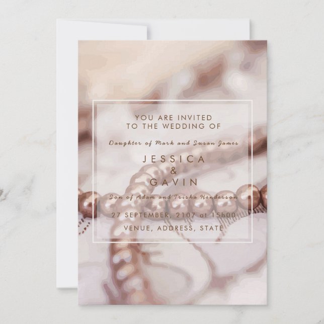 Wedding Invitation Pearls (Front)