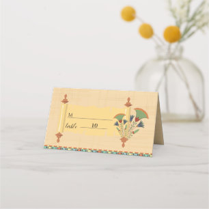 Wedding Invitation Pharaonic heritage on papyrus