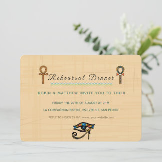 Wedding Invitation Pharaonic heritage on papyrus 