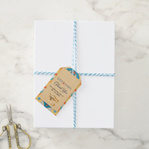 Wedding Invitation Pharaonic heritage on papyrus Gift Tags