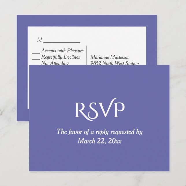 Wedding Invitation Postcard (Front/Back)