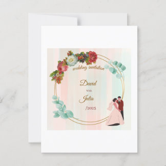 wedding invitation  postcard