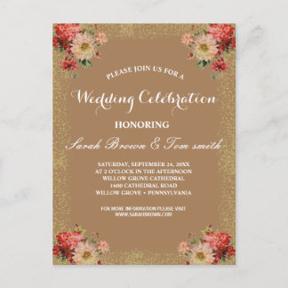 WEDDING INVITATION POSTCARD