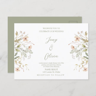WEDDING INVITATION POSTCARD