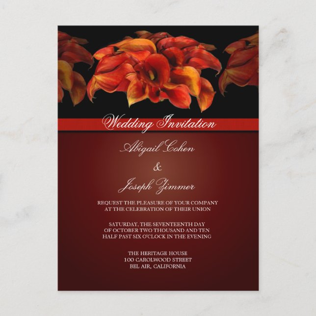 Wedding Invitation Postcards (Front)