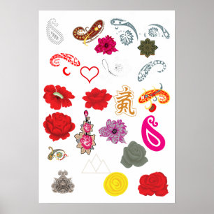 Wedding Invitation Poster   Floral Elegant Love