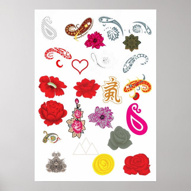 Wedding Invitation Poster | Floral Elegant Love (Front)