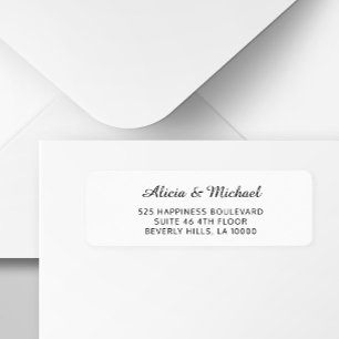 Wedding invitation return address