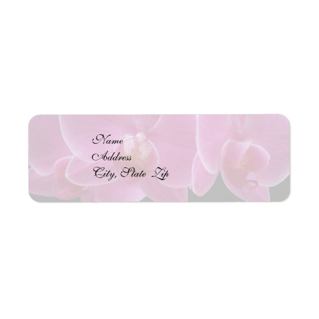 Wedding Invitation Return Address Label - Orchids (Front)