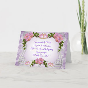 Wedding invitation romantic orchids