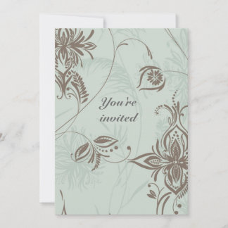 Wedding invitation Romantic Vines Damask