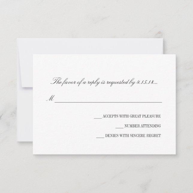 Wedding Invitation -RSVP | Basic (Front)