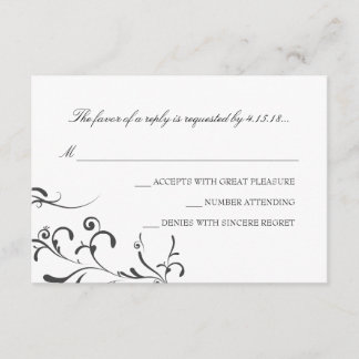 Wedding Invitation -RSVP | Floral Grace |wb