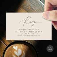 Wedding Invitation RSVP, Modern Romantic Reminder