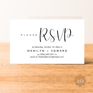 Wedding Invitation RSVP Reminder Enclosed Card