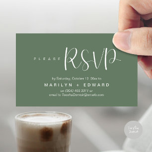 Wedding Invitation RSVP Reminder Enclosed Card