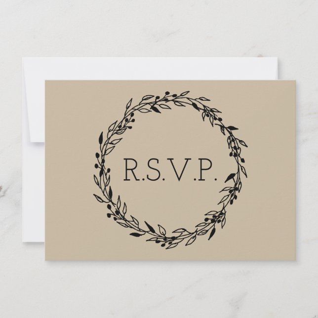 Wedding Invitation RSVP Response Card Stationery (Front)