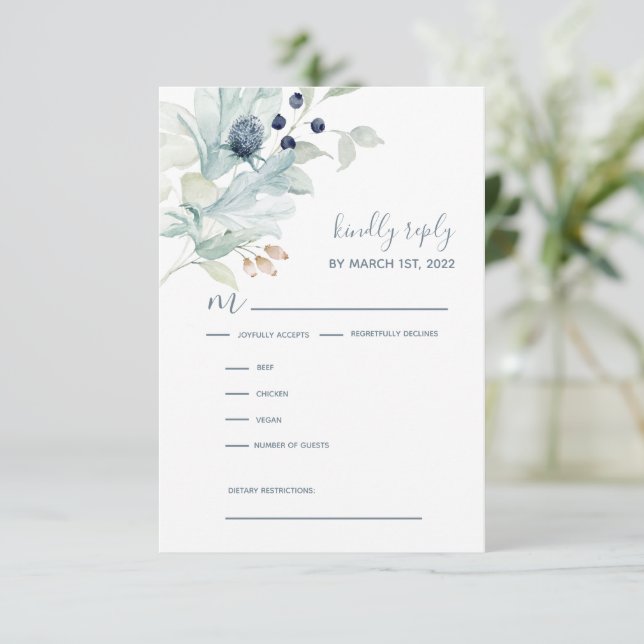 Wedding Invitation RSVP Response Cards (Standing Front)