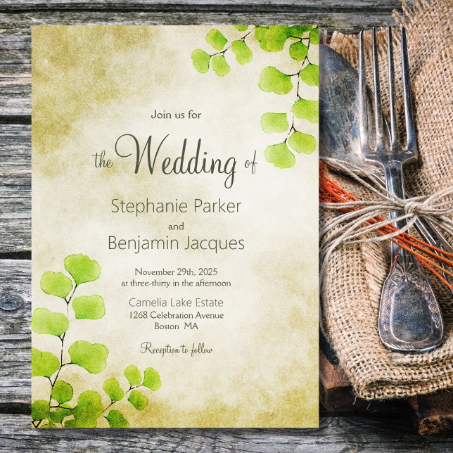 Wedding Invitation Rustic Botanical (Creator Uploaded)