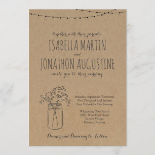 Wedding Invitation   Rustic Kraft