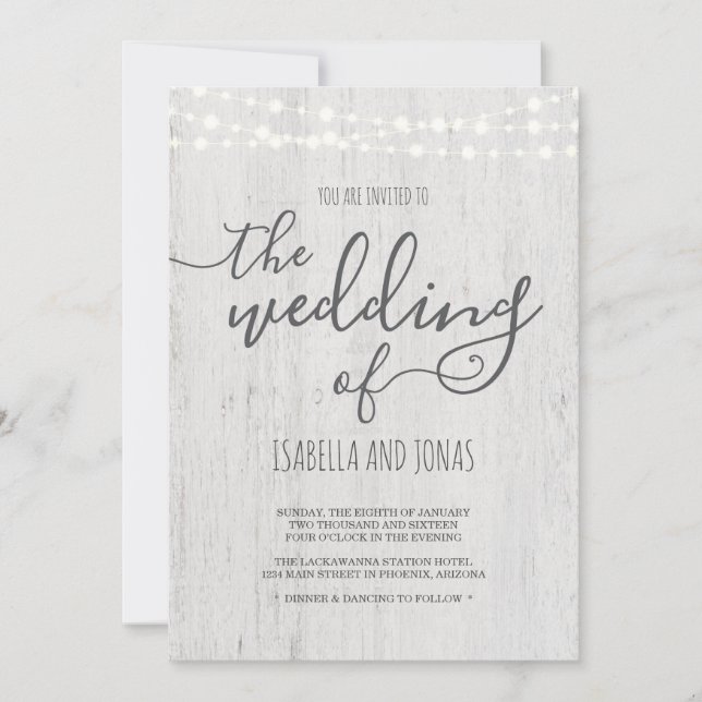 Wedding Invitation | Rustic Romantic (Front)
