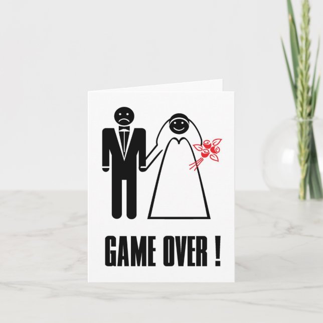 Wedding Invitation Save-A-Day Card Game Over (Front)