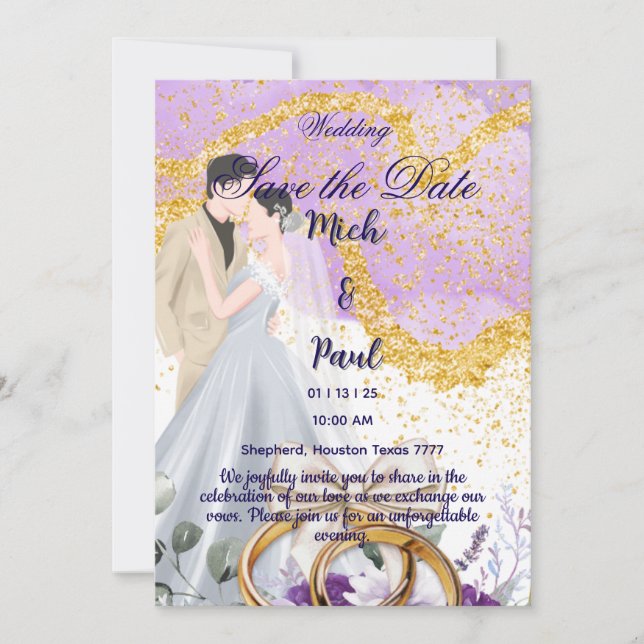 Wedding Invitation Save the Date (Front)