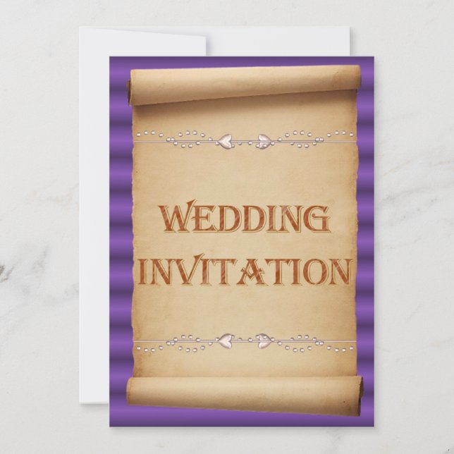Wedding Invitation scroll. Invitation to Wedding (Front)