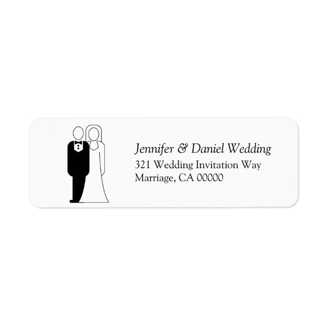 Wedding Invitation Self Adhesive Label Sticker (Front)