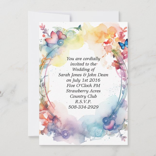 Wedding invitation simple (Front)