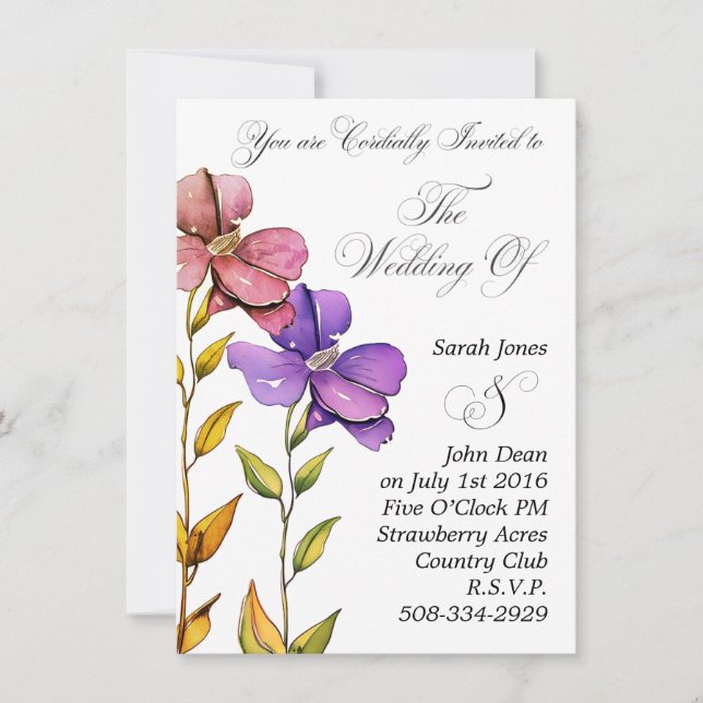 Wedding invitation simple (Front)