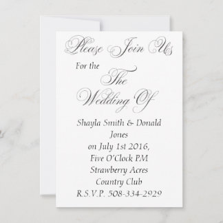 Wedding invitation simple