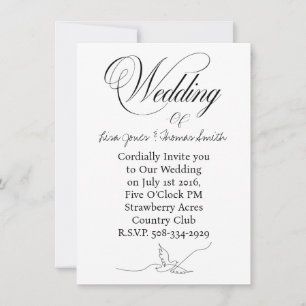 Wedding invitation simple