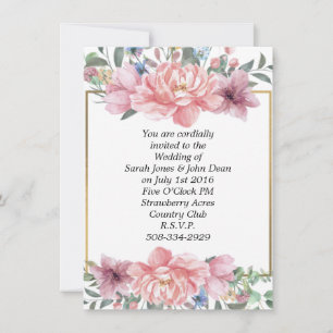 Wedding invitation simple
