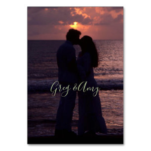 Wedding Invitation Simple Template Custom Photo Table Number