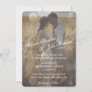 Wedding Invitation   Simple with White Text