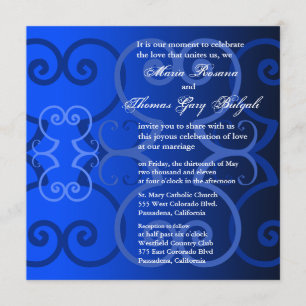Wedding Invitation Simply Royal Blue