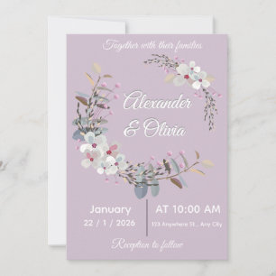 Wedding Invitation Template - Editable & printable