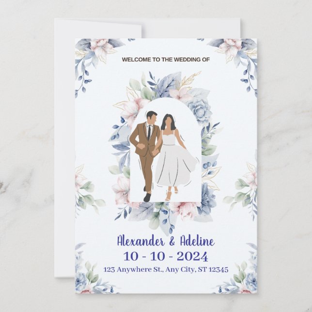 Wedding Invitation Template Wedding Details Card (Front)