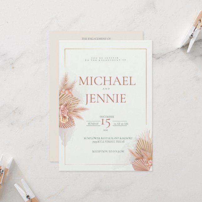 wedding invitation templates (Front/Back In Situ)