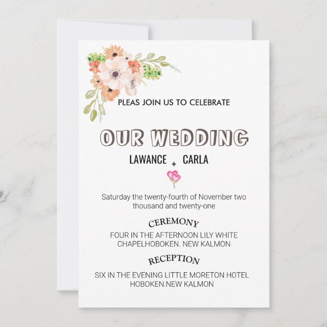 Wedding Invitation Templates (Front)