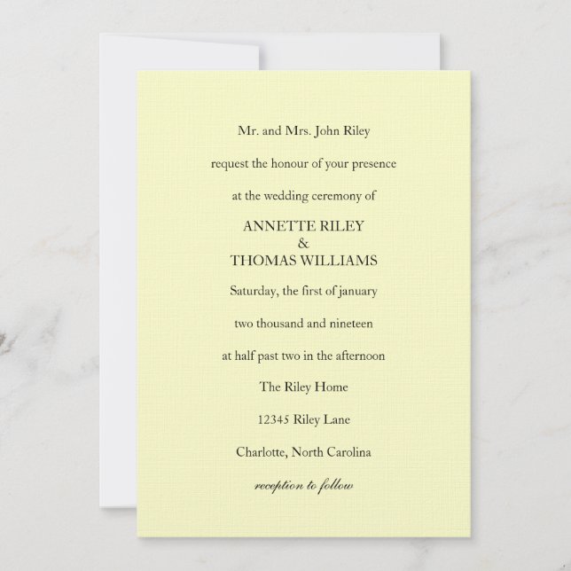 Wedding Invitation | The Invite |iv (Front)