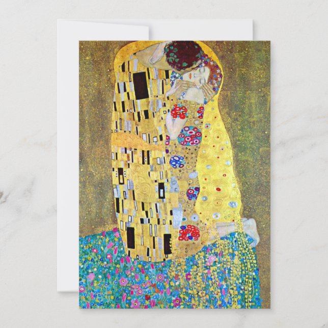 Wedding Invitation; The Kiss by Gustav Klimt Invitation (Front)