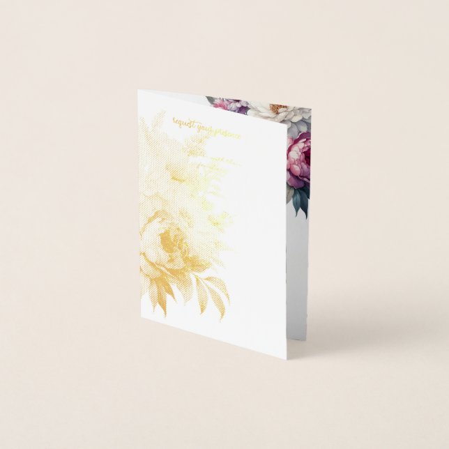 wedding  invitation vector pastel floral (Front)